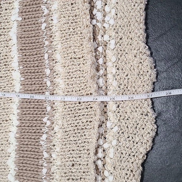 Free People Womens Big Dipper fringe poncho One Size boho preppy casual knit - Picture 6 of 7